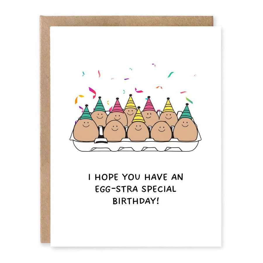 Pun Egg Birthday Card - Funny Greeting Card For Him