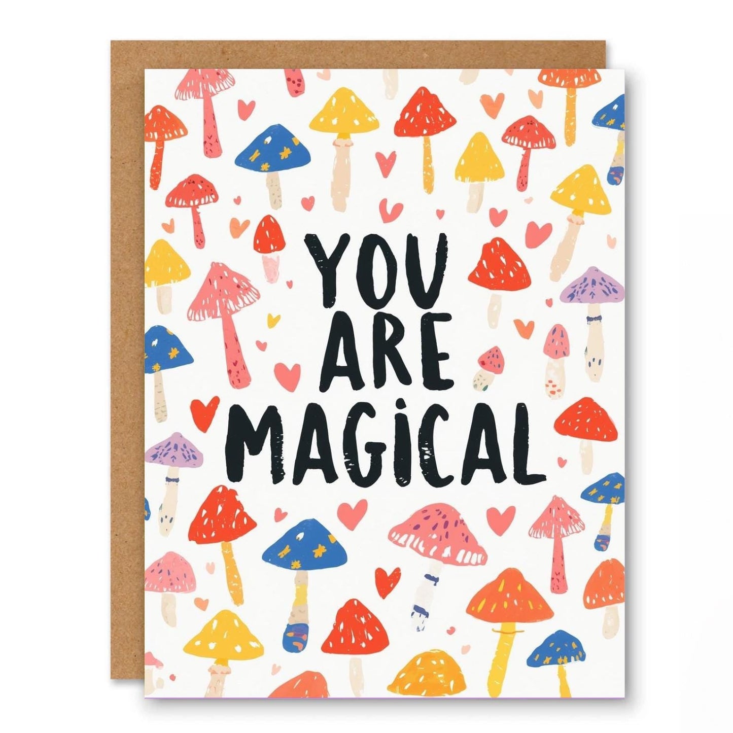 You Are Magical Card, Mushroom Greeting Card, Encouragement Note