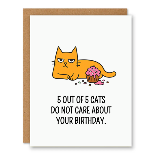 Cats Don’t Care Birthday Card