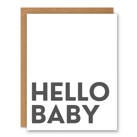 Hello Baby Minimal New Baby Card - Ink and Paper by Aaron