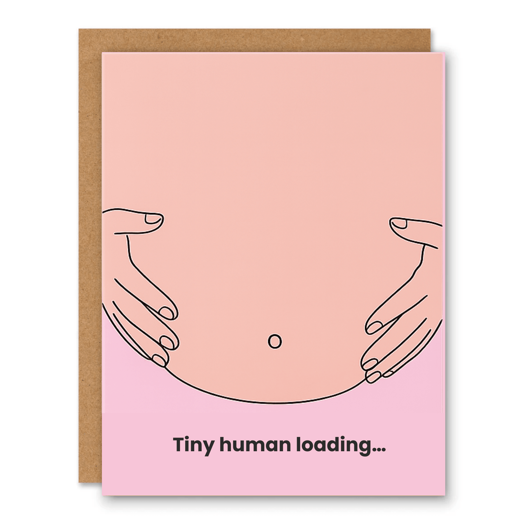 Tiny Human Loading Funny Pregnancy Card - Ink and Paper by Aaron