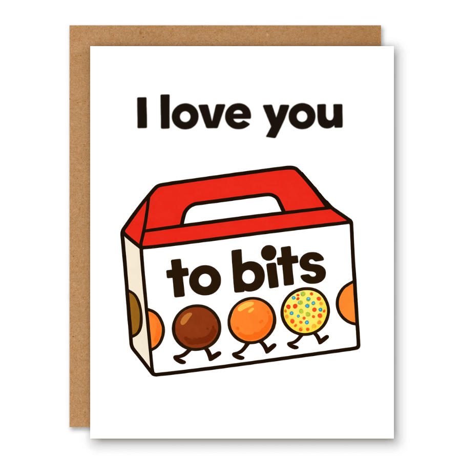 I Love You to Bits Card - Ink and Paper by Aaron