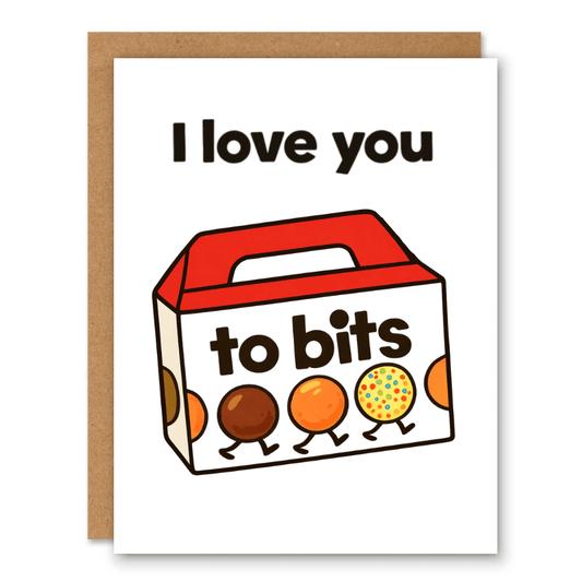 I Love You to Bits Card - Ink and Paper by Aaron