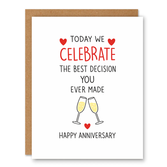 Best Decision Anniversary Card