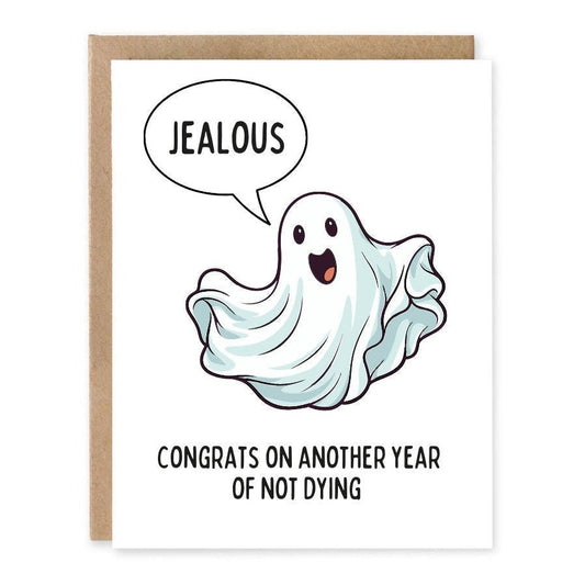Funny Ghost Birthday Card - Ink and Paper by Aaron