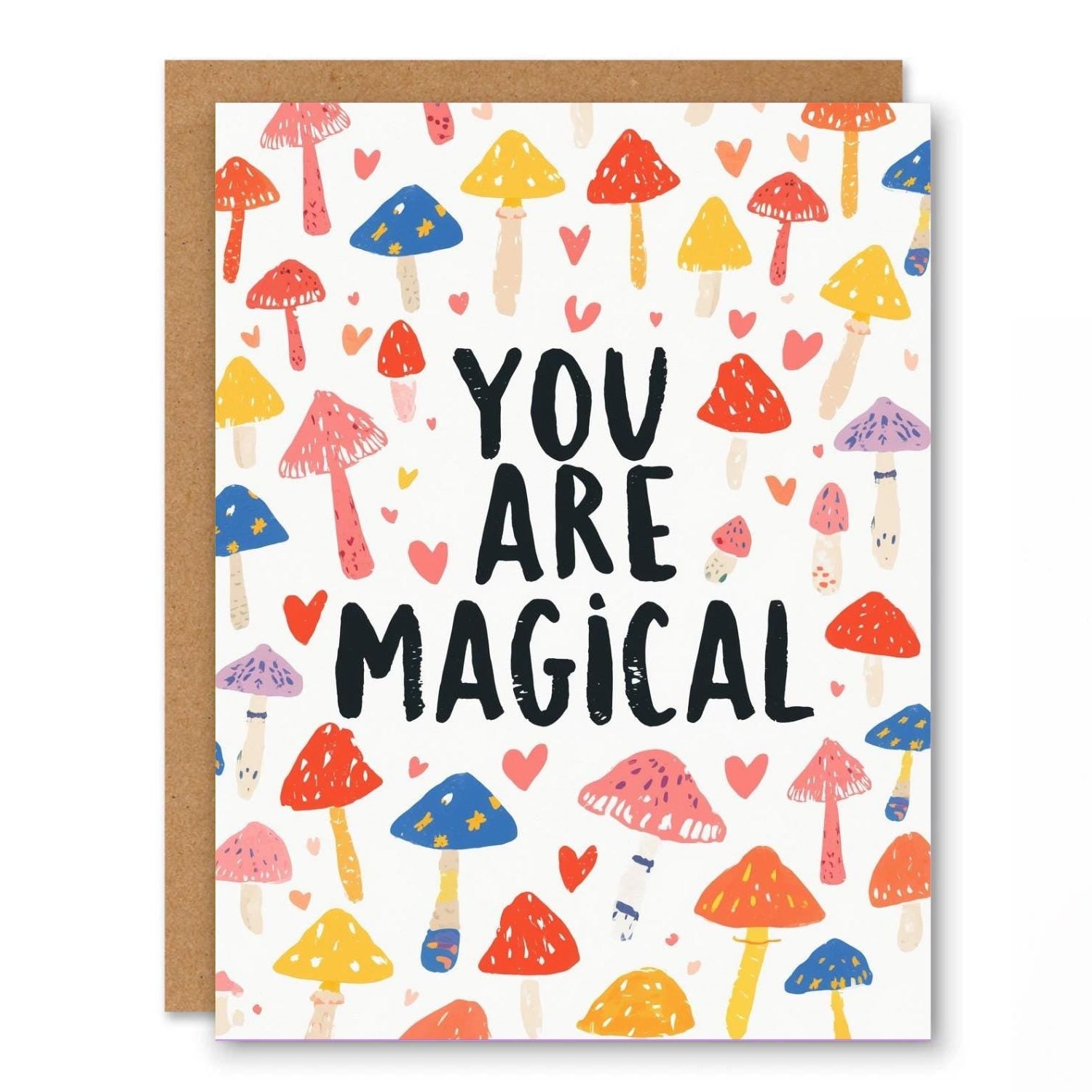 You Are Magical Card, Mushroom Greeting Card, Encouragement Note